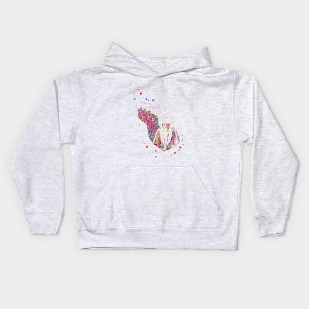 Molar tooth section Kids Hoodie by RosaliArt